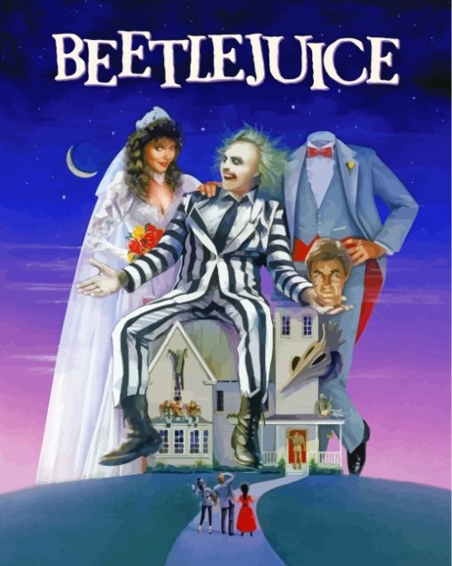 Beetlejuice Movie Poster paint by numbers