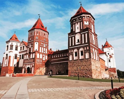 Belarus Mir Castle Complex paint by numbers