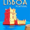 Belem Tower Poster Portugal paint by numbers