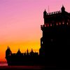 Belem Tower Silhouette paint by numbers