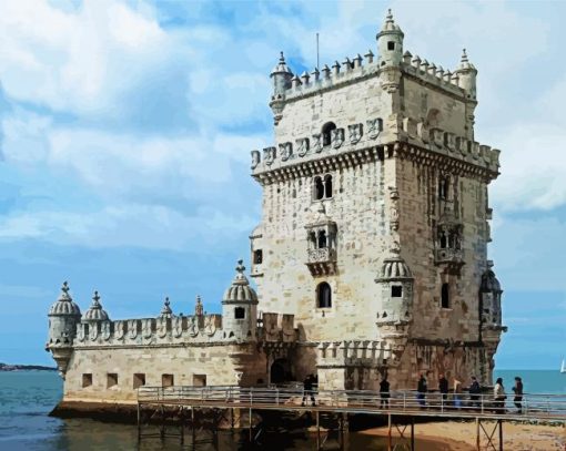 Belem Tower paint by numbers