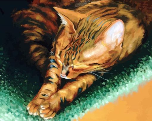 Bengal Cat Art paint by number