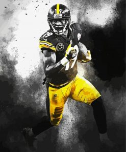 Black And White Juju Smith Schuster paint by number