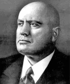 Black And White Benito Mussolini paint by numbers