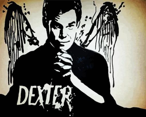 Black And White Dexter paint by number