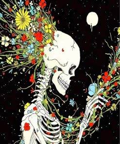 Blooming Skeleton paint by numbers