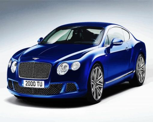 Blue Luxury Car paint by numbers