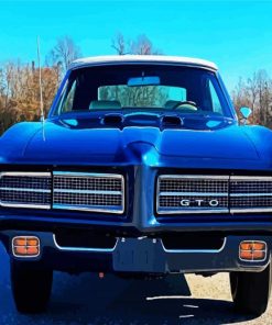 Blue Pontiac Gto Car paint by number