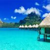 Bora Bora Huts Island paint by number