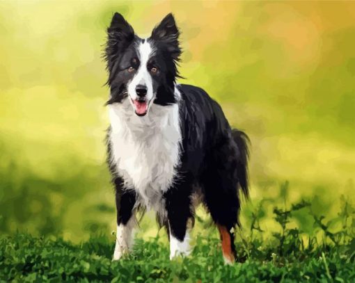 Border Collie Dog paint by numbers