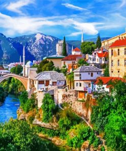 Bosnia And Herzegovina Landscape paint by numbers