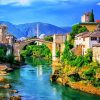 Bosnia And Herzegovina Mostar paint by numbers