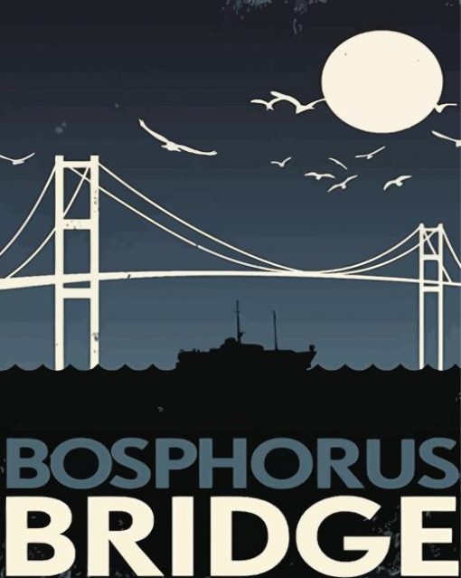 Bosphorus Bridge Poster paint by numbers