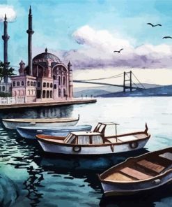 Bosphorus Bridge View Art paint by numbers