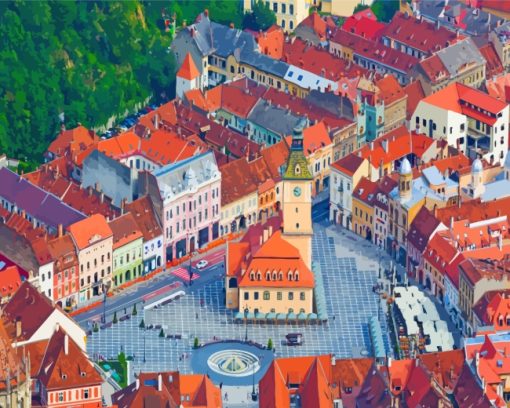 Brasov Romania paint by numbers