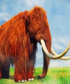 Brown Mammoth Animal paint by number