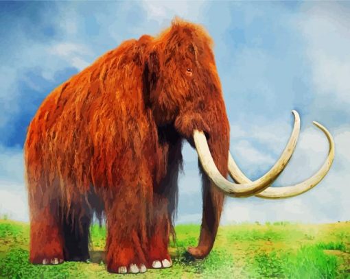 Brown Mammoth Animal paint by number