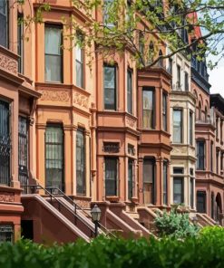 Brownstone Buildings paint by numbers