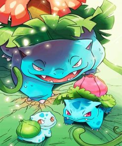 Bullbasaur Family paint by numbers