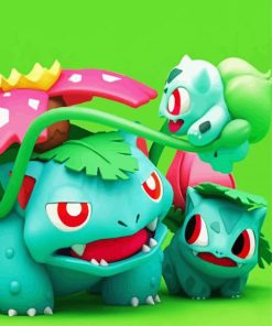 Bulbasaur Family paint by number