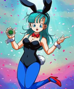 Bulma Dragin Ball paint by numbers