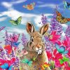 Bunny Rabbit And Butterflies paint by numbers