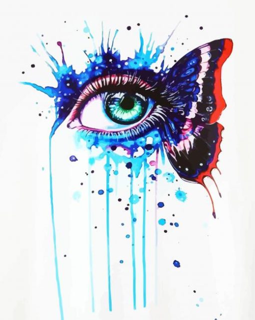 Butterfly Splash Eye paint by number