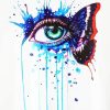 Butterfly Splash Eye paint by numbers