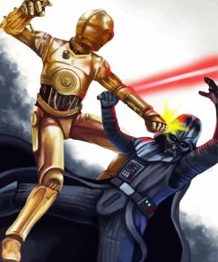 C3po And Darth Varder paint by numbers