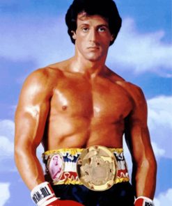 Champion Rocky Balboa paint by number