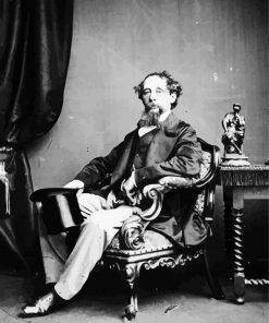 Charles Dickens Author paint by numbers