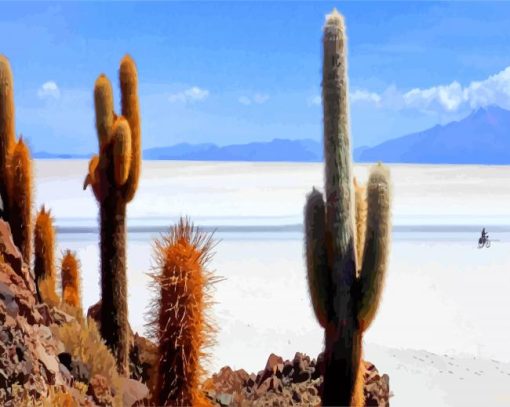 Cactus Plants In Bolivia paint by number