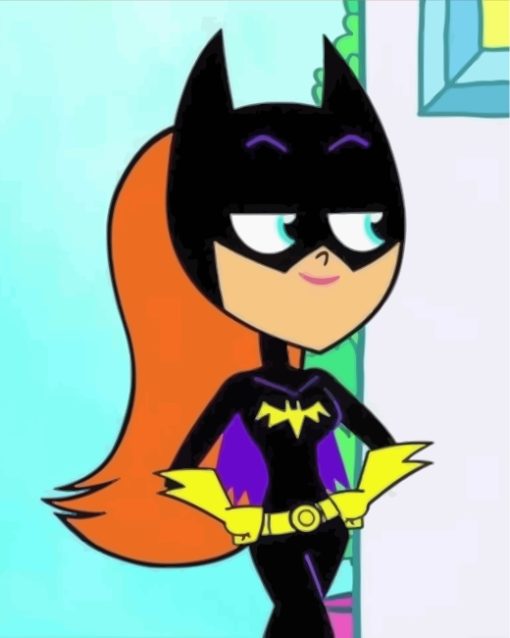 Cartoon Batgirl paint by numbers