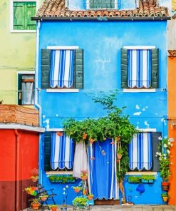 Case Colorate Burano Italy paint by numbers