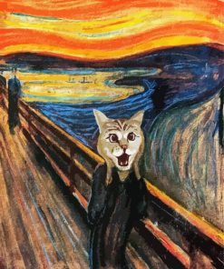 Cat Screaming Arts paint by number