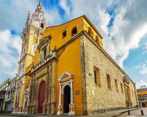 Cathedral De Santa Catalina De Aljendaria paint by numbers