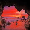 Cave Sunset paint by numbers