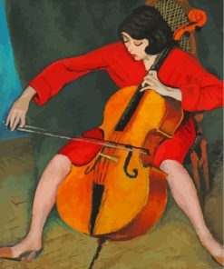 Cellist Girl Art paint by numbers