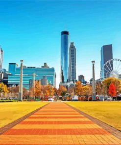 Centennial Olympic Park Atlanta paint by number