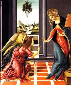 Castello Annunciation By Botticelli paint by number