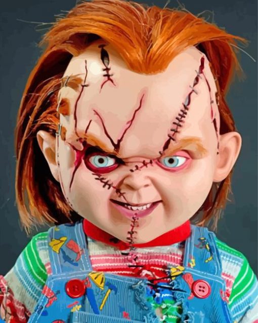 Scary Chucky paint by numbers