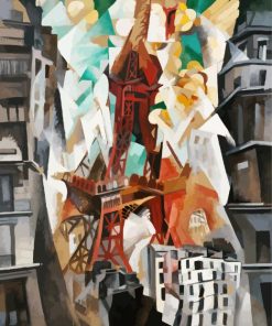 Champs De Mars The Red Tower Robert Delaunay paint by numbers