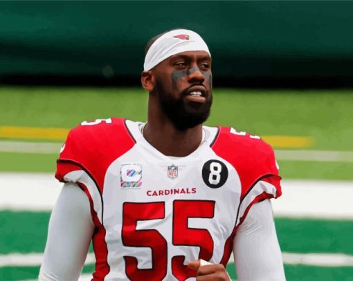 Chandler Jones Cardinals paint by number