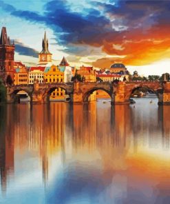 Charles Bridge Czech paint by number