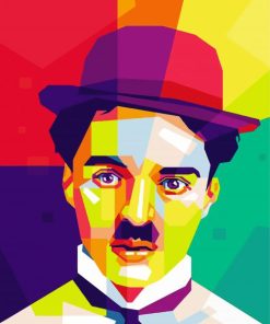 Charlie Chaplin Pop Art paint by numbers