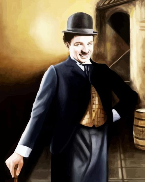 Charlie Chaplin Portrait paint by numbers