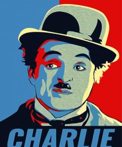 Charlie Chaplin Poster paint by number