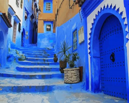 Chefchaouen Pin paint by numbers