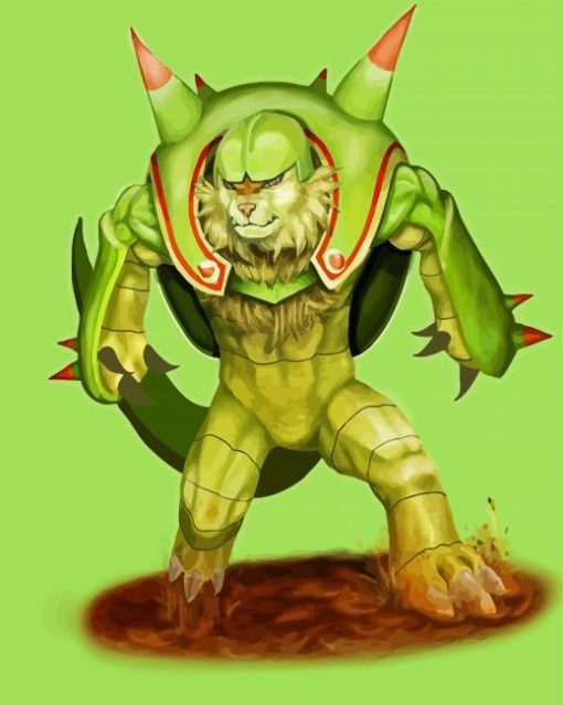 Chesnaught Pokemon Anime paint by numbers