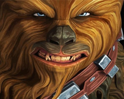 Chewbacca Star Wars Illustration paint by